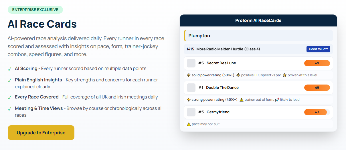 AI Race Cards now available